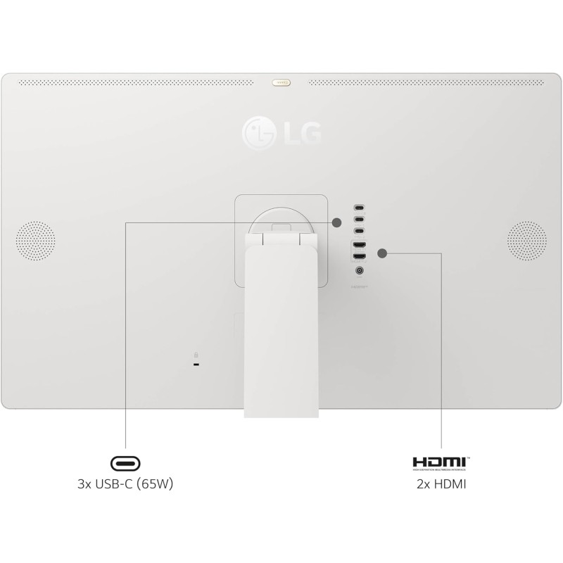 LG Swing 32U889SA Monitor Smart Portatile Touch 32" 4K, base con rotelle, webOS con app di streaming, Wi-Fi, Bluetooth, AirPlay, Screen Share, Speaker Stereo 10W, 3x USB-C, Telecomando, Bianco - 32" Touch LG Swing 32U889SA Monitor Smart Portatile Touch 32" 4K, base con rotelle, webOS con app di streaming, Wi-Fi, Bluetooth, AirPlay, Screen Share, Speaker Stereo 10W, 3x USB-C, Telecomando, Bianco - 32" Touch