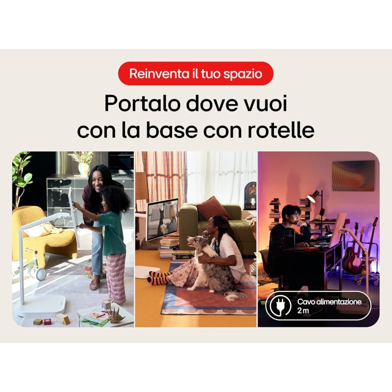 LG Swing 32U889SA Monitor Smart Portatile Touch 32" 4K, base con rotelle, webOS con app di streaming, Wi-Fi, Bluetooth, AirPlay, Screen Share, Speaker Stereo 10W, 3x USB-C, Telecomando, Bianco - 32" Touch LG Swing 32U889SA Monitor Smart Portatile Touch 32" 4K, base con rotelle, webOS con app di streaming, Wi-Fi, Bluetooth, AirPlay, Screen Share, Speaker Stereo 10W, 3x USB-C, Telecomando, Bianco - 32" Touch