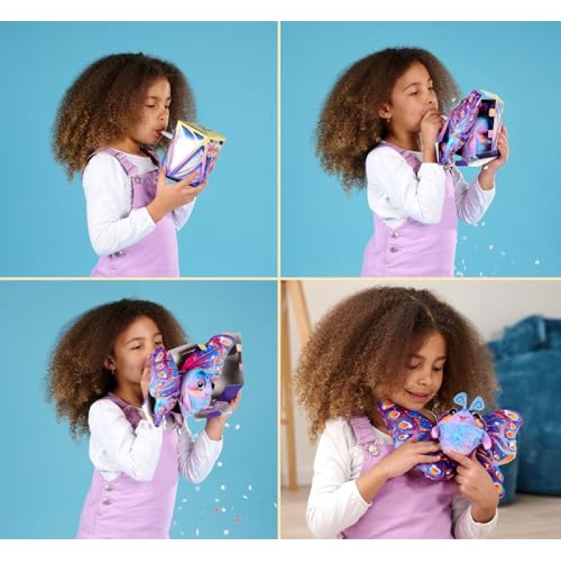 Simba - FluffyFly 4 assortimenti, morbido peluche da 12 cm, misura ali 30 cm, soffia nella confezione e prende vita, per bambini dai 3 anni, 105951575 Simba - FluffyFly 4 assortimenti, morbido peluche da 12 cm, misura ali 30 cm, soffia nella confezione e prende vita, per bambini dai 3 anni, 105951575