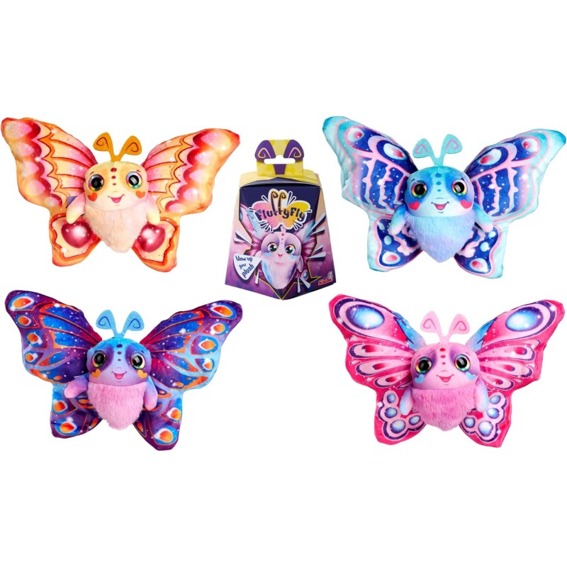 Simba - FluffyFly 4 assortimenti, morbido peluche da 12 cm, misura ali 30 cm, soffia nella confezione e prende vita, per bambini dai 3 anni, 105951575 Simba - FluffyFly 4 assortimenti, morbido peluche da 12 cm, misura ali 30 cm, soffia nella confezione e prende vita, per bambini dai 3 anni, 105951575