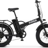Nilox, Ebike X5 Pro, Bici Elettrica, Fino a 60 km di Autonomia, Fino a 25 Km/h, Motore da 36 V/250 W e Batteria Removibile 36 V-10 Ah, Gomme FAT 20" x 4", Cambio a 6 Velocità