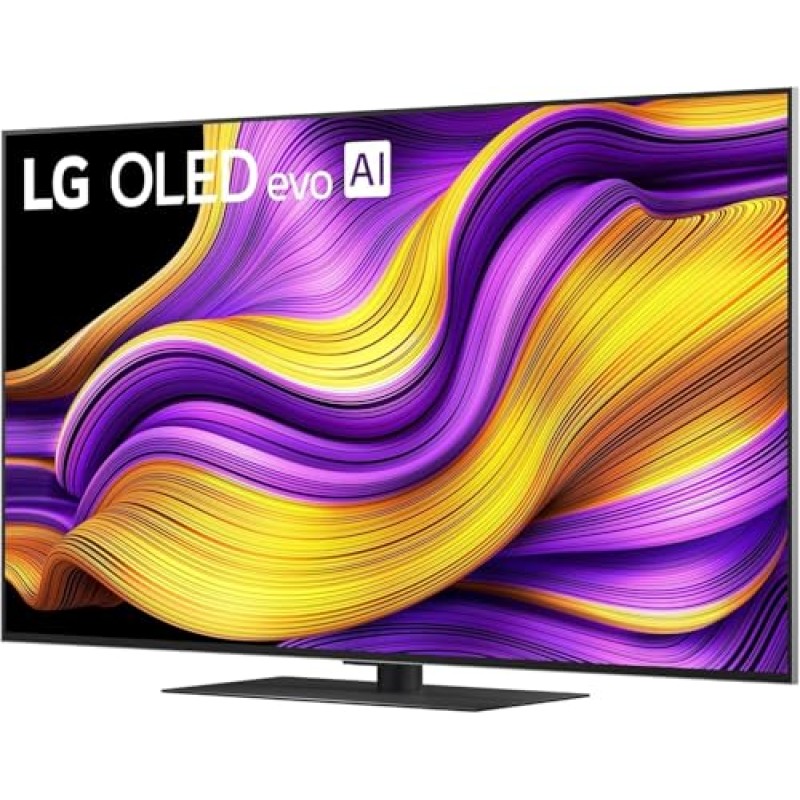 LG OLED evo AI G5 TV 55 pollici, Smart TV 4K, Base da appoggio inclusa, Processore α11 Gen2, Brightness Booster Ultimate, webOS con AI, Dolby Vision e Atmos, VRR e GSYNC 4K@165Hz, OLED55G56LS 2025 - 55"