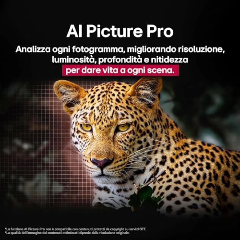 LG OLED evo AI G5 TV 55 pollici, Smart TV 4K, Base da appoggio inclusa, Processore α11 Gen2, Brightness Booster Ultimate, webOS con AI, Dolby Vision e Atmos, VRR e GSYNC 4K@165Hz, OLED55G56LS 2025 - 55"