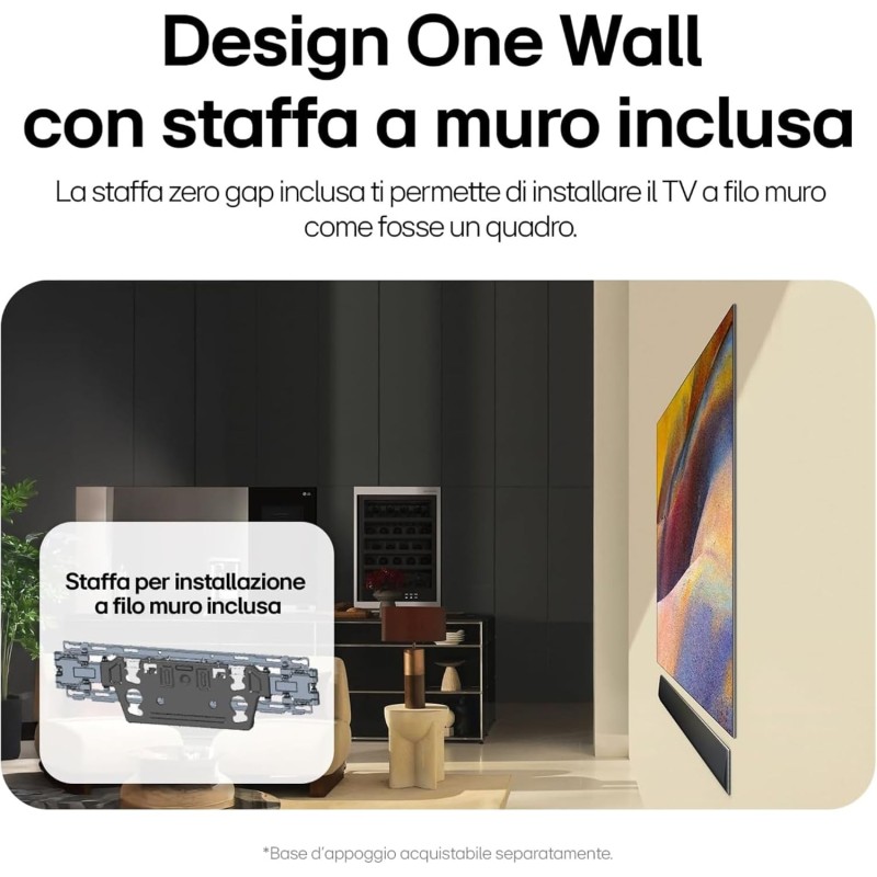 LG OLED evo AI G5 TV 77 pollici, Smart TV 4K, Staffa a muro inclusa, Processore α11 Gen2, Brightness Booster Ultimate, webOS con AI, Dolby Vision e Atmos, VRR e GSYNC 4K@165Hz, OLED77G54LW 2025 - 77" LG OLED evo AI G5 TV 77 pollici, Smart TV 4K, Staffa a muro inclusa, Processore α11 Gen2, Brightness Booster Ultimate, webOS con AI, Dolby Vision e Atmos, VRR e GSYNC 4K@165Hz, OLED77G54LW 2025 - 77"