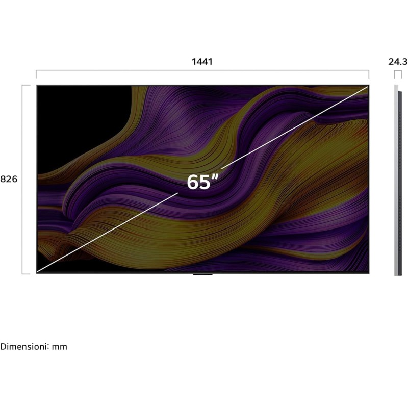 LG OLED evo AI G5 TV 65 pollici, Smart TV 4K, Base da appoggio inclusa, Processore α11 Gen2, Brightness Booster Ultimate, webOS con AI, Dolby Vision e Atmos, VRR e GSYNC 4K@165Hz, OLED65G56LS 2025 - 65" LG OLED evo AI G5 TV 65 pollici, Smart TV 4K, Base da appoggio inclusa, Processore α11 Gen2, Brightness Booster Ultimate, webOS con AI, Dolby Vision e Atmos, VRR e GSYNC 4K@165Hz, OLED65G56LS 2025 - 65"