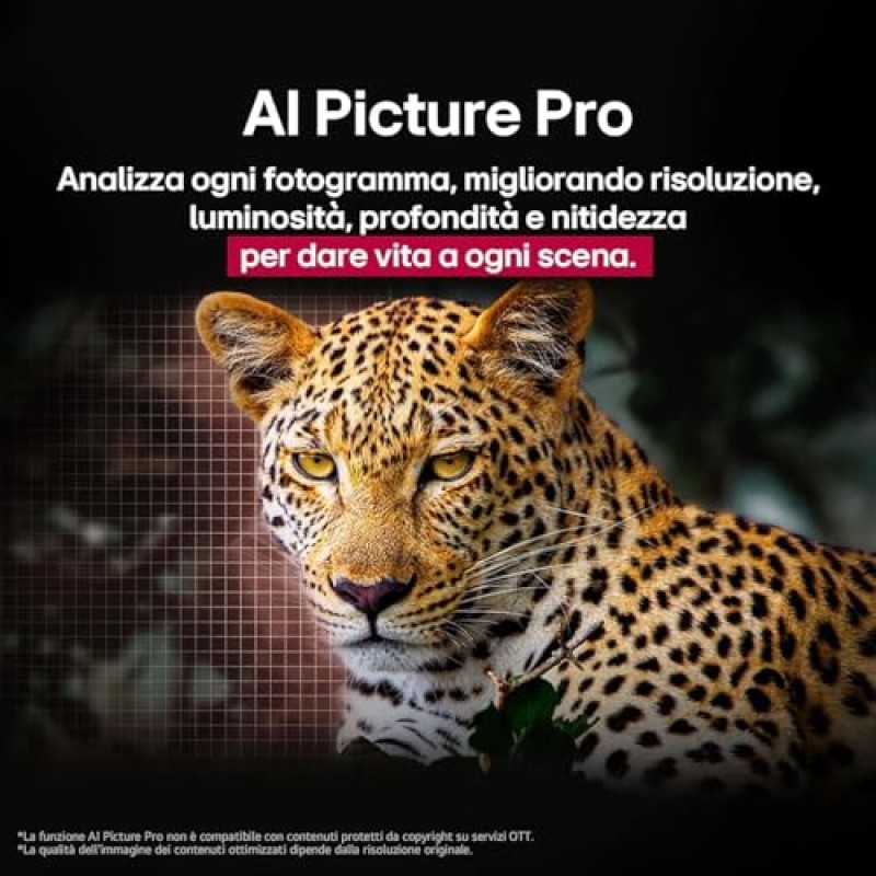 LG OLED evo AI G5 TV 83 pollici, Smart TV 4K, Staffa a muro inclusa, Processore α11 Gen2, Brightness Booster Ultimate, webOS con AI, Dolby Vision e Atmos, VRR e GSYNC 4K@165Hz, OLED83G54LW 2025 - 83"