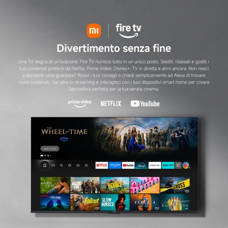 XIAOMI TV F 55, 55 pollici (140 cm),4K UHD,Smart TV,Fire TV, Triple Tuner DVB-C/S/S2/T/T2,HDR10, MEMC, Modalità Game Boost 120Hz, Controllo Vocale Alexa, 2GB+32GB, Compatibile con Apple AirPlay - 55" XIAOMI TV F 55, 55 pollici (140 cm),4K UHD,Smart TV,Fire TV, Triple Tuner DVB-C/S/S2/T/T2,HDR10, MEMC, Modalità Game Boost 120Hz, Controllo Vocale Alexa, 2GB+32GB, Compatibile con Apple AirPlay - 55"