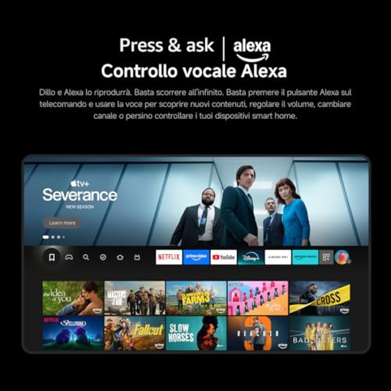 XIAOMI TV F Pro 32, 32 pollici (81 cm), QLED, Smart TV, Fire TV, Triple Tuner DVB-C/S/S2/T/T2,Dolby Audio, DTS Virtual:X, DTS-HD, Controllo Vocale Alexa, Compatibile con Apple AirPlay - 32"