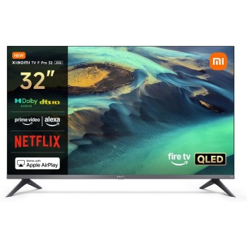 XIAOMI TV F Pro 32, 32 pollici (81 cm), QLED, Smart TV, Fire TV, Triple Tuner DVB-C/S/S2/T/T2,Dolby Audio, DTS Virtual:X, DTS-HD, Controllo Vocale Alexa, Compatibile con Apple AirPlay - 32"