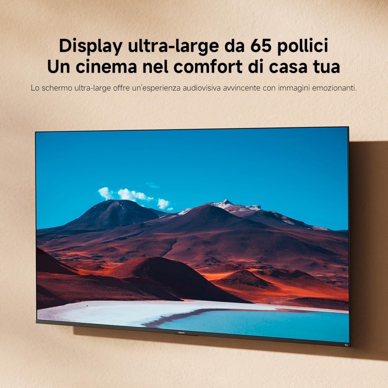 XIAOMI TV F 65, 65 pollici (165 cm),4K UHD,Smart TV, Fire TV,Triple Tuner DVB-C/S/S2/T/T2, HDR10,MEMC, Modalità Game Boost 120Hz, Controllo Vocale Alexa, 2GB+32GB, Compatibile con AirPlay - 65" XIAOMI TV F 65, 65 pollici (165 cm),4K UHD,Smart TV, Fire TV,Triple Tuner DVB-C/S/S2/T/T2, HDR10,MEMC, Modalità Game Boost 120Hz, Controllo Vocale Alexa, 2GB+32GB, Compatibile con AirPlay - 65"