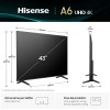 Hisense Smart TV 43" 4K Ultra HD 2025 43A6Q, Smart TV VIDAA U8, Dolby Vision, HDR 10, Game Mode Plus, Alexa Built-in, VIDAA Voice, Tuner DVB-T2/S2 HEVC 10, lativù 4K, 43'', 2025 LED - 43'' Hisense Smart TV 43" 4K Ultra HD 2025 43A6Q, Smart TV VIDAA U8, Dolby Vision, HDR 10, Game Mode Plus, Alexa Built-in, VIDAA Voice, Tuner DVB-T2/S2 HEVC 10, lativù 4K, 43'', 2025 LED - 43''