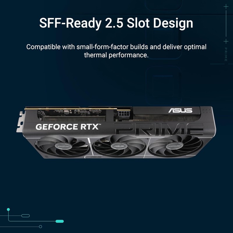 ASUS Prime NVIDIA GeForce RTX 5060 Ti OC Edition, Scheda Grafica 16 GB GDDR7, 128 Bit, PCIe 5.0, 3 Ventole Axial-Tech, 1 HDMI 2.1, 3 DisplayPort 2.1, GPU Tweak III, Nera, PRIME-RTX5060TI-O16G - RTX 5060 TI O16 GB ASUS Prime NVIDIA GeForce RTX 5060 Ti OC Edition, Scheda Grafica 16 GB GDDR7, 128 Bit, PCIe 5.0, 3 Ventole Axial-Tech, 1 HDMI 2.1, 3 DisplayPort 2.1, GPU Tweak III, Nera, PRIME-RTX5060TI-O16G - RTX 5060 TI O16 GB