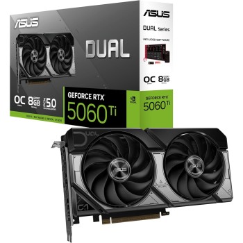 ASUS DUAL RTX5060Ti OC, Scheda Grafica da 8 GB GDDR7 NVIDIA GeForce, Grigia - RTX 5060 TI O8 GB Nero
