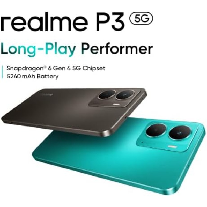 realme P3 5G 512GB 12GB Starlight Green Europe+NFC RMX5079 EU AMZ - 12+512 GB Green