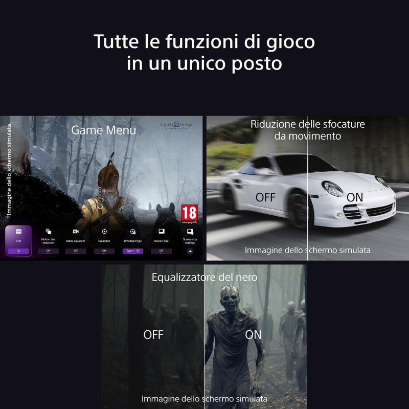 Sony BRAVIA 3 - Direct LED | Altoparlante X-Balanced | Dolby Vision/Atmos | IMAX Enhanced | Google TV (2025) | Google Cast | Apple AirPlay 2| Eco Dashboard 2 | Game Menu 2-50pollici - 50 Inch