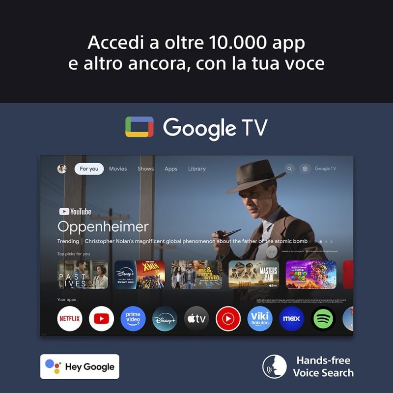 Sony BRAVIA 3 - Direct LED | Altoparlante X-Balanced | Dolby Vision/Atmos | IMAX Enhanced | Google TV (2025) | Google Cast | Apple AirPlay 2| Eco Dashboard 2 | Game Menu 2-55pollici - 55 Inch Sony BRAVIA 3 - Direct LED | Altoparlante X-Balanced | Dolby Vision/Atmos | IMAX Enhanced | Google TV (2025) | Google Cast | Apple AirPlay 2| Eco Dashboard 2 | Game Menu 2-55pollici - 55 Inch