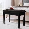 Sgabello per Pianoforte, 75 x 35 x 49 CM, con Vano Portaoggetti, Panca per Pianoforte con Cuscino in Pelle PU, Resistente, Portata fino a 200 kg, Nero