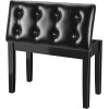 Sgabello per Pianoforte, 75 x 35 x 49 CM, con Vano Portaoggetti, Panca per Pianoforte con Cuscino in Pelle PU, Resistente, Portata fino a 200 kg, Nero
