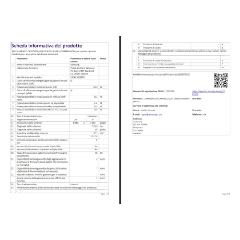 Samsung Crystal UHD 4K Smart TV 50'' UE50U8090FUXZT, Crystal 4K Processor, HDR, Smart Experience, OTS Lite & Adaptive Sound, Metal Stream Design, 2025 - 50"