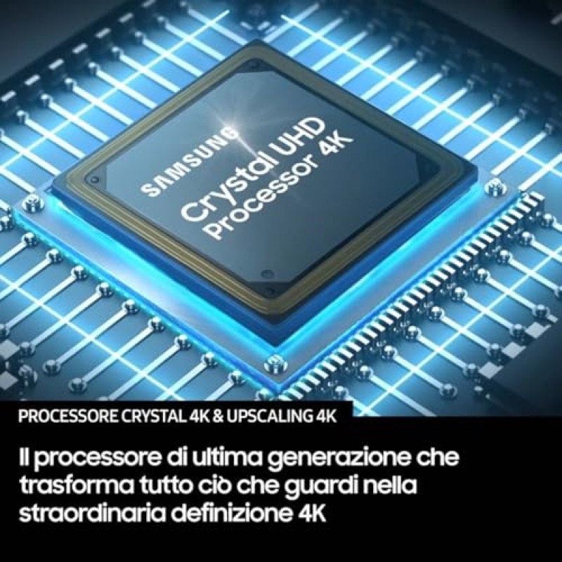 Samsung Crystal UHD 4K Smart TV 50'' UE50U8090FUXZT, Crystal 4K Processor, HDR, Smart Experience, OTS Lite & Adaptive Sound, Metal Stream Design, 2025 - 50"
