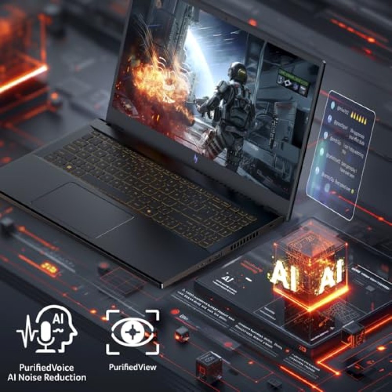 ACER Nitro V 15 ANV15-52 Gaming Laptop 15,6", Full HD IPS (Intel Core i5 13420H, 16GB RAM, 512GB SSD, GeForce RTX 5070, senza sistema operativo), nero, tastiera QWERTY spagnola - 16 GB RAM | 512 GB SSD