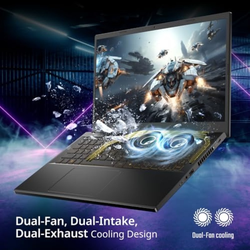 ACER Nitro V 15 ANV15-52 Gaming Laptop 15,6", Full HD IPS (Intel Core i5 13420H, 16GB RAM, 512GB SSD, GeForce RTX 5070, senza sistema operativo), nero, tastiera QWERTY spagnola - 16 GB RAM | 512 GB SSD