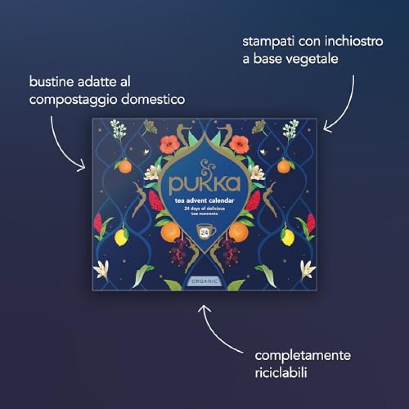 Pukka Tisane Calendario Avvento 2025, Set Regalo Tisane e Infusi, Deliziose Erbe Biologiche, Senza Cioccolato e Lattosio, Per Una Dose Quotidiana Di Benessere e Gusto, Idea Regalo, 24 Bustine Pukka Tisane Calendario Avvento 2025, Set Regalo Tisane e Infusi, Deliziose Erbe Biologiche, Senza Cioccolato e Lattosio, Per Una Dose Quotidiana Di Benessere e Gusto, Idea Regalo, 24 Bustine