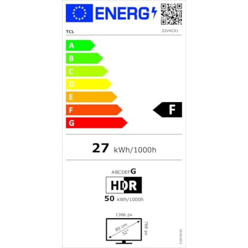TCL TV 32V4C - 32'' HD Smart QLED Direct LED con Android TV e HDR - Compatibile con Google Cast e Google Home, Design Delgado, 2025 V4C - 32 pollici
