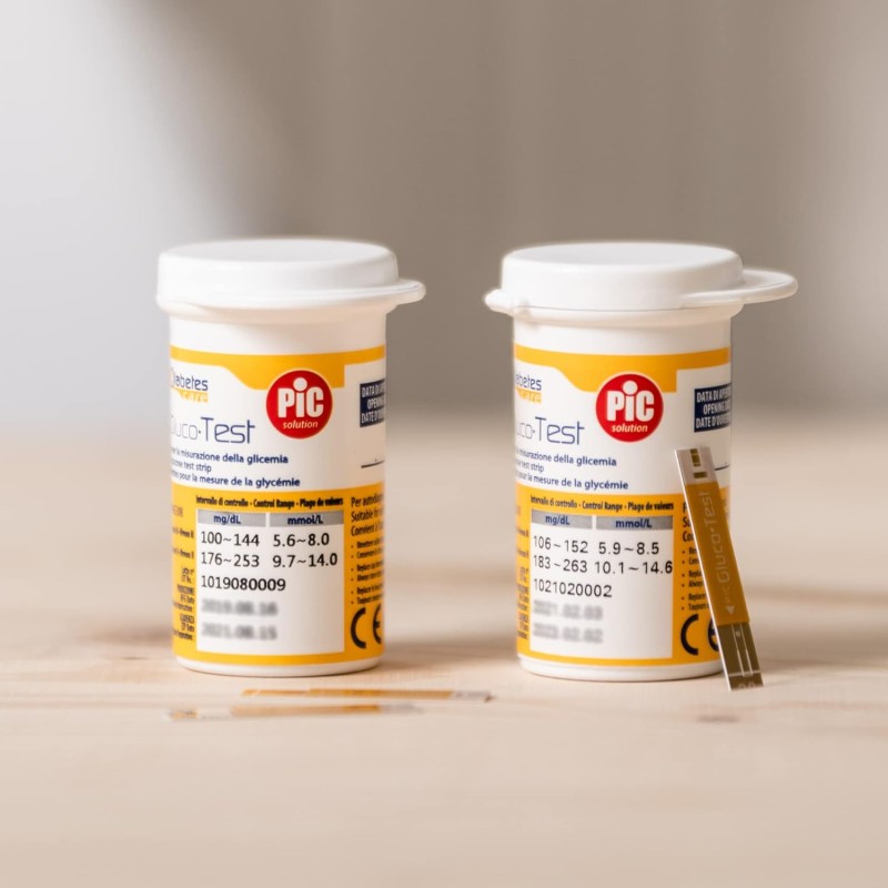 Pic Solution Pic GlucoTest - Strisce Per La Misurazione Della Glicemia 50 Pezzi (Confezione da 2) - 50 unità (Confezione da 2)