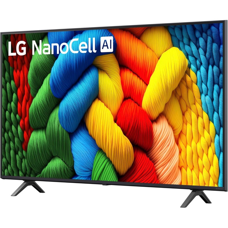 LG NanoCell AI NANO80 55 pollici, Smart TV 4K, Processore α7 Gen8, Tecnologia NanoCell, webOS con AI e telecomando puntatore AI, Filmmaker mode, Gaming con VRR 4K@60Hz, 55NANO80A6B 2025 - 55" LG NanoCell AI NANO80 55 pollici, Smart TV 4K, Processore α7 Gen8, Tecnologia NanoCell, webOS con AI e telecomando puntatore AI, Filmmaker mode, Gaming con VRR 4K@60Hz, 55NANO80A6B 2025 - 55"