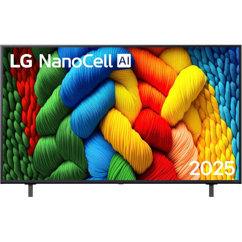 LG NanoCell AI NANO80 55 pollici, Smart TV 4K, Processore α7 Gen8, Tecnologia NanoCell, webOS con AI e telecomando puntatore AI, Filmmaker mode, Gaming con VRR 4K@60Hz, 55NANO80A6B 2025 - 55" LG NanoCell AI NANO80 55 pollici, Smart TV 4K, Processore α7 Gen8, Tecnologia NanoCell, webOS con AI e telecomando puntatore AI, Filmmaker mode, Gaming con VRR 4K@60Hz, 55NANO80A6B 2025 - 55"