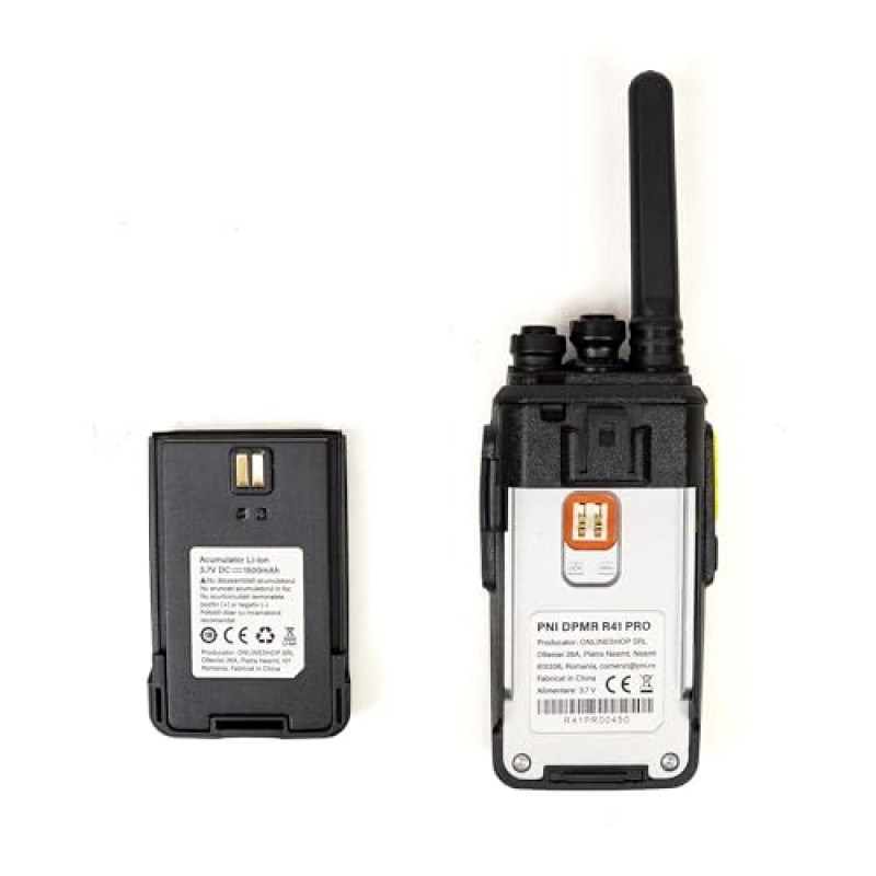 Stazione radio portatile PNI DPMR R41 PRO 0.5W, 16CH, VOX, programmabile, 1500mAh, cuffie con microfono incluso