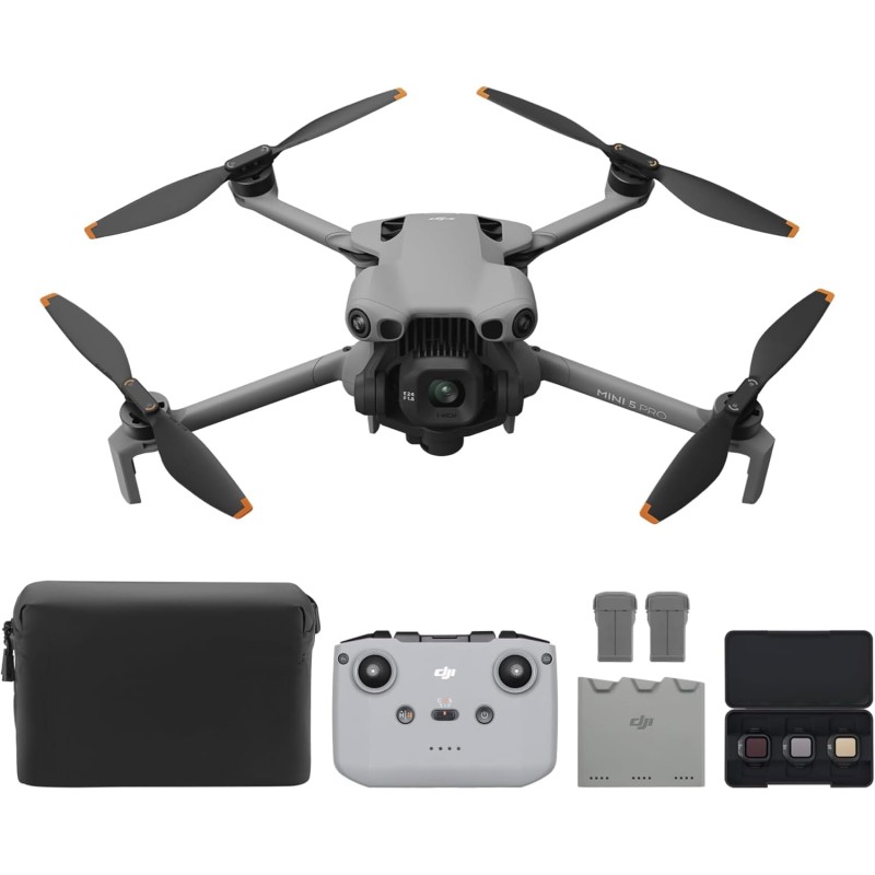 DJI Mini 5 Pro Combo Fly More con DJI RC-N3, certificato C0, drone con fotocamera, CMOS da 1 pollice, drone 4K per principianti con rilevamento omnidirezionale degli ostacoli, ActiveTrack 360° DJI Mini 5 Pro Combo Fly More con DJI RC-N3, certificato C0, drone con fotocamera, CMOS da 1 pollice, drone 4K per principianti con rilevamento omnidirezionale degli ostacoli, ActiveTrack 360°