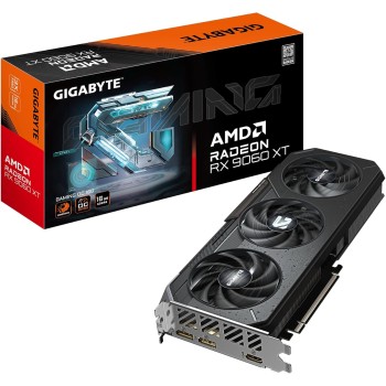 Gigabyte Radeon RX 9060 XT GAMING OC 16G Scheda Grafica - 16GB GDDR6, 128bit, PCI-E 5.0, 3320 MHz Frequenza core, 2 x DisplayPort, 1 x HDMI, GV-R9060XTGAMING OC-16GD