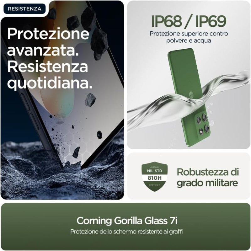 Motorola moto g56 5G 8/256GB, Fotocamera 50MP + sensore antisfarfallio, Display 6.72" FHD+ 120Hz, batteria 5200mAh, MediaTek Dimensity 7060, Android 15, PANTONE Dill - 256GB PANTONE Dill Motorola moto g56 5G 8/256GB, Fotocamera 50MP + sensore antisfarfallio, Display 6.72" FHD+ 120Hz, batteria 5200mAh, MediaTek Dimensity 7060, Android 15, PANTONE Dill - 256GB PANTONE Dill