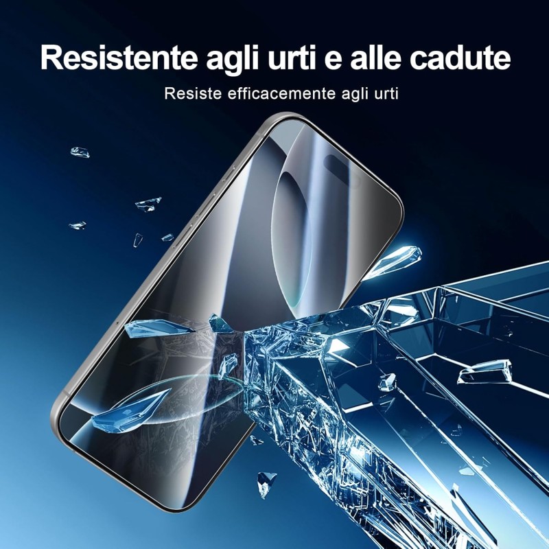 NEW'C 3 Pezzi, Vetro Temperato per iPhone 17 Pro Max, iPhone 16 Pro Max (6,9 pollici), Pellicola Prottetiva Anti Graffio - Ultra resistente - Trasparente HD - Strumento di installazione facile incluso - 17 Pro Max/16 Pro Max 6,9 pollici Trasparente