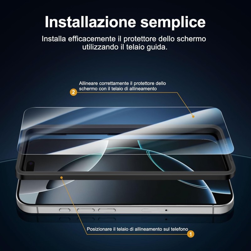 NEW'C 3 Pezzi, Vetro Temperato per iPhone 17 Pro Max, iPhone 16 Pro Max (6,9 pollici), Pellicola Prottetiva Anti Graffio - Ultra resistente - Trasparente HD - Strumento di installazione facile incluso - 17 Pro Max/16 Pro Max 6,9 pollici Trasparente