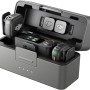 DJI Mic 3 (2 TX + 1 RX + Custodia di ricarica), microfono wireless per iPhone/fotocamera/Android, ultraleggero, controllo del guadagno adattivo per un volume bilanciato, 28 ore di utilizzo, vlog