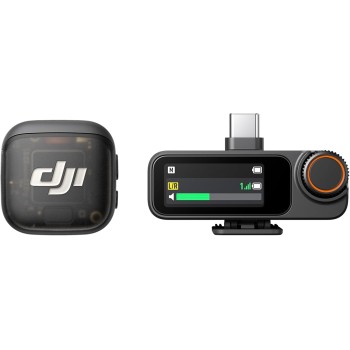 DJI Mic 3 (1 TX + 1 RX), microfono lavalier wireless per iPhone/fotocamera/Android, ultraleggero, maggiore autonomia operativa e ricarica veloce, trasmissione da 400 m