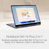 Dell 16 Plus 2-in-1 Copilot+ PC DB06250 16" 2.5K Mini-LED HDR600 Touchscree, Intel Core Ultra 7 Serie 2, Intel Arc, 16 GB RAM, 1 TB SSD, Windows 11 Home, Tastiera retroilluminata QWERTY, Blue