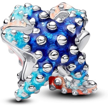PANDORA Moments 793817C01 - Ciondolo a forma di stella marina colorata in argento Sterling, 9,9x8,6x9,4 mm, Argento sterling, Nessuna pietra preziosa