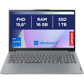 Lenovo IdeaPad Slim 3 Notebook 15,6” FHD (1920x1080), Intel Core i7-13620H, RAM 16GB, 1TB SSD, Grafica Intel Integrata, WiFi 6, Tastiera itaiana, Windows 11 Home - Arctic Grey - 16GB | 1TB