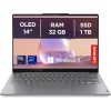 Lenovo Yoga Slim 7 AI Notebook - Display OLED 14" WUXGA (1920x1200), Intel Core Ultra 7 155H, RAM 32 GB, SSD 1 TB, Grafica integrata Intel Arc, Windows 11 Home - Luna Grey