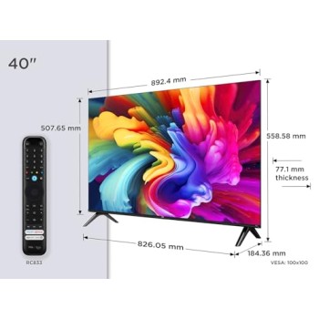 TCL 40SF560 - 40-inch QLED Direct Smart Full HD LED TV with Fire TV and HDR, Metallic Design, Frameless - 40 pollici