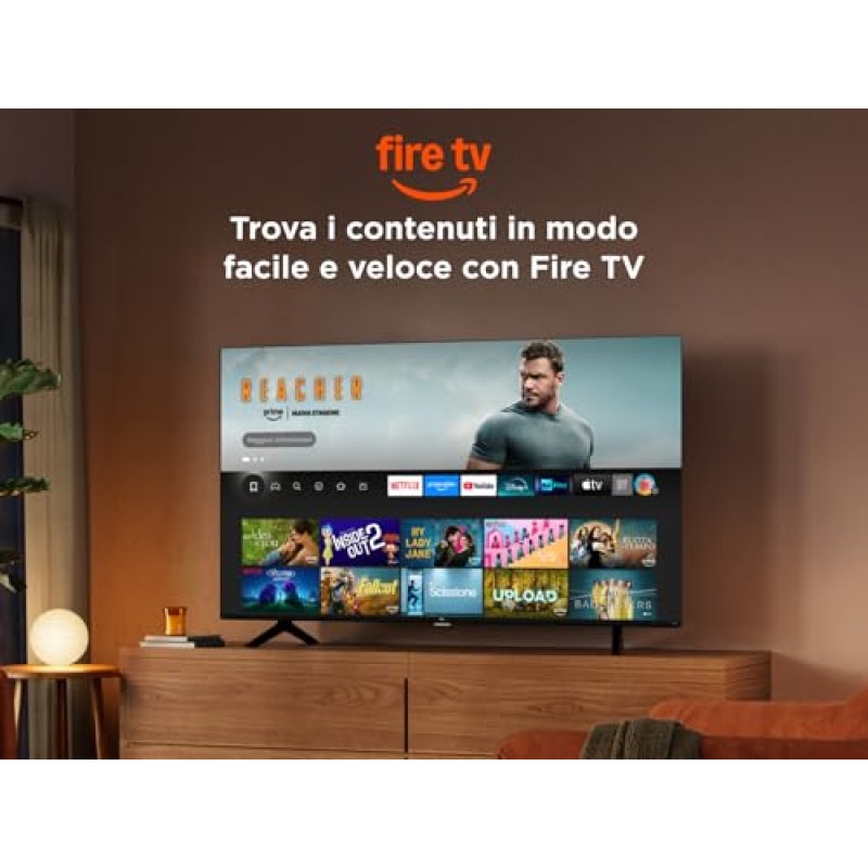 TCL 40SF560 - 40-inch QLED Direct Smart Full HD LED TV with Fire TV and HDR, Metallic Design, Frameless - 40 pollici