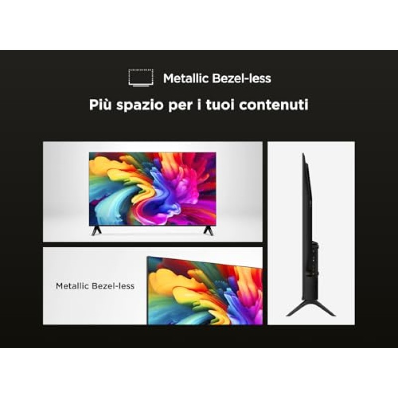 TCL 40SF560 - 40-inch QLED Direct Smart Full HD LED TV with Fire TV and HDR, Metallic Design, Frameless - 40 pollici