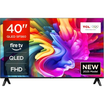 TCL 40SF560 - 40-inch QLED Direct Smart Full HD LED TV with Fire TV and HDR, Metallic Design, Frameless - 40 pollici