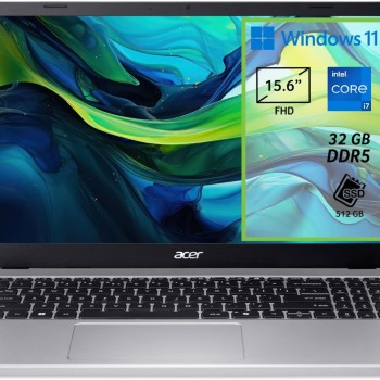 acer Aspire Go 15 AG15-71P-75CQ PC Portatile, Notebook, Processore Intel Core i7-13620H, RAM 32 GB DDR5, 512 GB PCIe NVMe SSD, Display 15.6" FHD, Scheda Grafica Intel UHD, Windows 11 Home - 15.6"