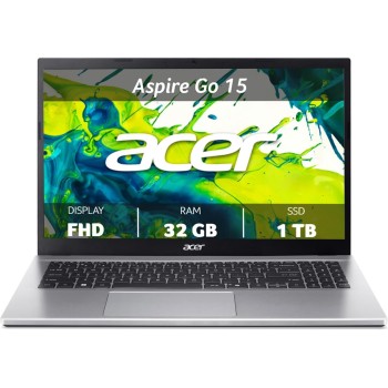 acer Aspire Go 15 AG15-42P-R81L PC Portatile, Notebook, Processore AMD Ryzen™ 7 5825U, RAM 32 GB DDR4, 1024 GB PCIe NVMe SSD, Display 15.6" FHD, Scheda Grafica AMD Radeon, Windows 11 Home, Silver - RAM 32GB | SSD 1TB