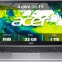 acer Aspire Go 15 AG15-42P-R81L PC Portatile, Notebook, Processore AMD Ryzen™ 7 5825U, RAM 32 GB DDR4, 1024 GB PCIe NVMe SSD, Display 15.6" FHD, Scheda Grafica AMD Radeon, Windows 11 Home, Silver - RAM 32GB | SSD 1TB
